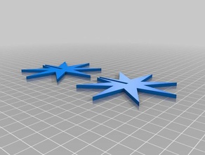 my customized 2 piece parametric star math art 3d print model - Mito3D