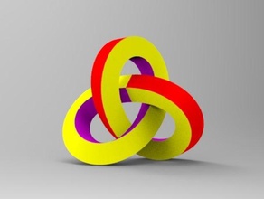 mobius-trefoil-Knoten math Kunst 3d print model - Mito3D