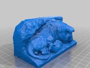 leone agnello animali 3d print model - Mito3D