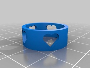 angels heart ring rings customized 3d print model - Mito3D