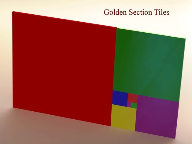 golden section tiles learning makerbotacademymath 3D print model - Mito3D