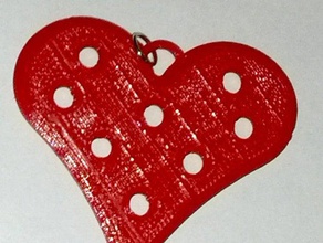 kalp kolye şeklinde takı sevimli 3d print model - Mito3D