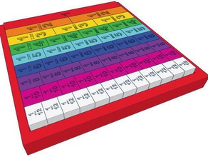 kesir blokları manipülatif matematik müfredat kesirler makerbotacademymath 3d print model - Mito3D