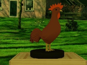 proud rooster other 3d artist mag printer animal blender chicken 3d print model - Mito3D