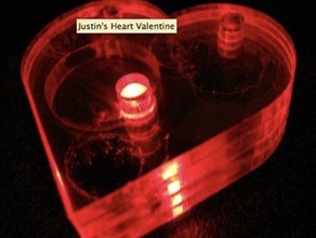 led valentine heart sculptures acrylic jewelry lasercut ornament 3d print model - Mito3D