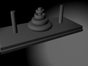 tower hanoi math makerbotacademymath 3d print model - Mito3D