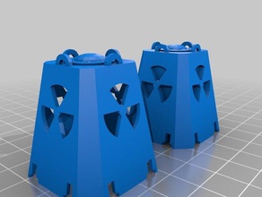radioactive waste containers toy game accessories cargo shipping trains 3d print model - Mito3D