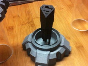 kryptoniano di archiviazione tubo l'uomo d'acciaio commandkey puntelli 3d print model - Mito3D