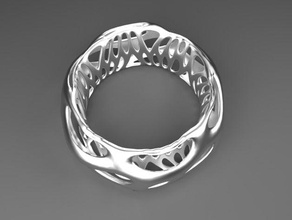 belle chunky bracelet de voronoi style bracelets 3d print model - Mito3D