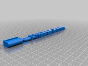 bic palabra lápiz fred de la oficina personalizado 3d print model - Mito3D