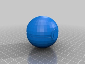 solid pokemon ball other 3d print model - Mito3D