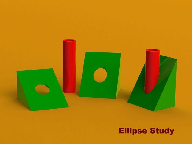 ellipse study math makerbotacademymath 3D print model - Mito3D
