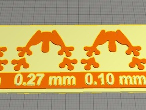 raganella strato doppio colore campione piattaforma 3d la stampa test 3d print model - Mito3D