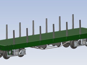 g-scale lgb flat car vehicles flatcar train 3d print model - Mito3D
