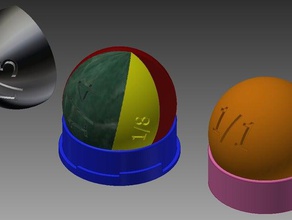 küre kesirler matematik makerbotacademymath pasta 3d print model - Mito3D