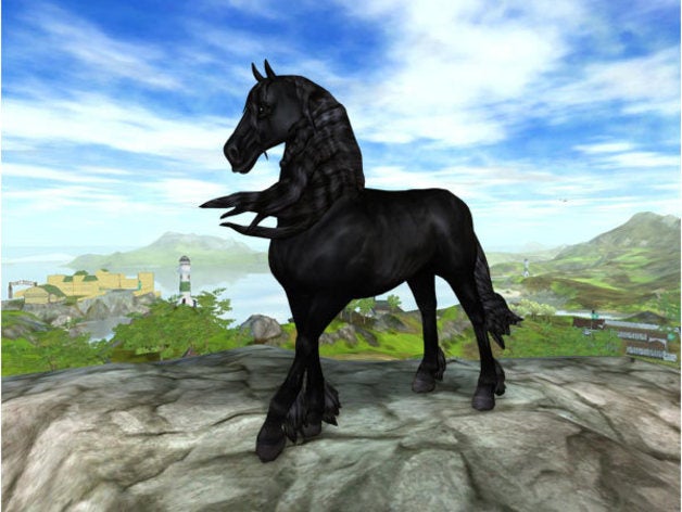 friesian horse silhouette toy game accessories frisian stable star 3D print model - Mito3D