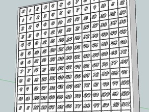 tabla de multiplicación cien gráfico matemáticas makerbotacademymath 3d print model - Mito3D