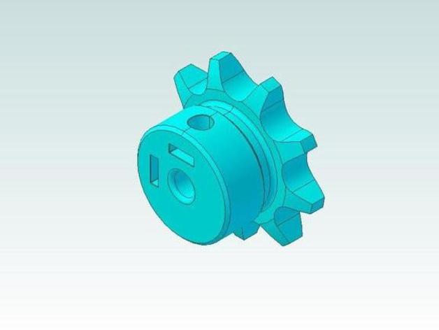 9 tooth sprocket 40 chain 6mm bore other 3d 3D print model - Mito3D