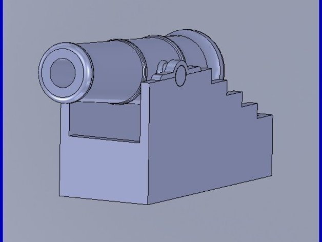 paintball cannone altri 3d la pistola modello navale 3D print model - Mito3D