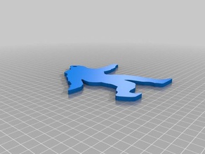 sasquatch silhouette les créatures 3d print model - Mito3D