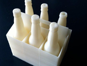 six pack Polymere andere Bier Flasche Neuheit sixer soda 3d print model - Mito3D