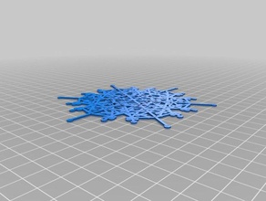 personalizado snowflake2 2d arte 3d print model - Mito3D