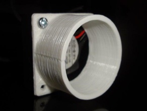 ventilateur monté sur le conduit de la plaque paramétrique d'autres openscad 3d print model - Mito3D