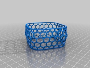 honeycomb-Armband Schmuck 3d print model - Mito3D