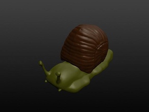 lumaca animali invertebrati sculptris shell viscido slug 3d print model - Mito3D