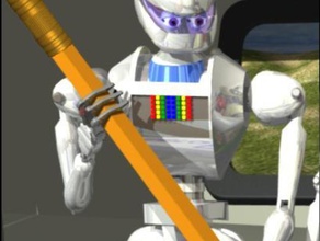 bob model robotlar explorer eğlenceli mikro kırmızı gömlek güvenlik alanı oyuncak Seyahat 3d print model - Mito3D