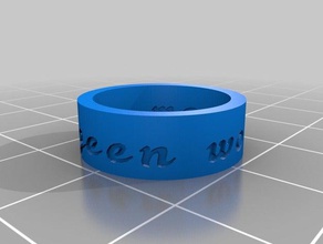 mi anillo personalizado geen woorden maar daden anillos 3d print model - Mito3D