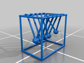 newtons cradle desk toy math art physics 3d print model - Mito3D