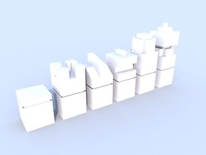 bauhaus di ispirazione minimalista set scacchi altri 3d print model - Mito3D