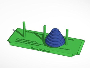 tower hanoi puzzle math game geometry 3d print model - Mito3D