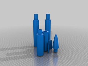 parabellum rocket -- spins flight looks like tow missile toys games 3d print model - Mito3D