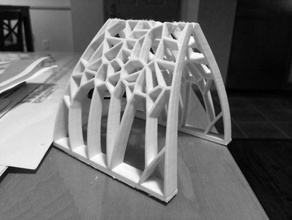 voronoi arch buildings structures architectural model parametric 3d print model - Mito3D
