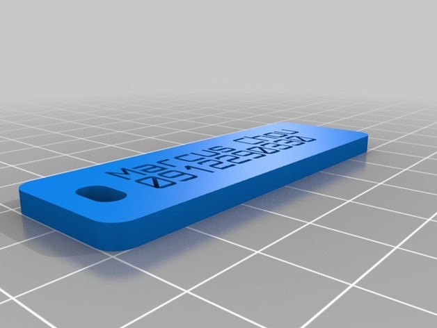 marcus chou étiquettes à bagages de l'organisation personnalisé 3D print model - Mito3D