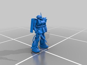 zaku mobile suit modelo los robots 00 fresco dynames exia geek gundam nerd nidaleeh la virtud 3d print model - Mito3D