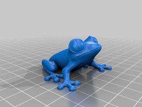 treefrog animals calibration cute garden no support supportless toy tree frog 3d print model - Mito3D