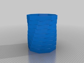 stepped enneagon planter decor customized 3d print model - Mito3D