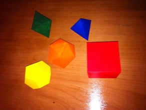 platonic solids math geometry 3d print model - Mito3D