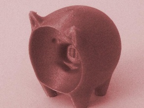 porcus negativus cochon les animaux 3d print model - Mito3D
