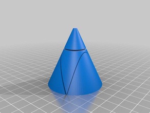 konik koni matematik koniler makerbotacademymath 3d print model - Mito3D