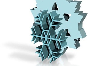 2 snowflake coaster set decor 3d print model - Mito3D