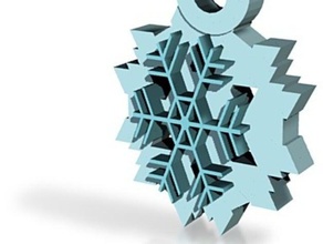 pendentif flocon de neige bijoux 3d print model - Mito3D