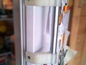 universal tech-style fridge handle household supplies freecad refrigerator 3d print model - Mito3D