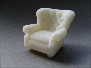 124 oversized armchair other 123dcatch 123d catch 1to24 1to24scale 3dscan 3d scan dollhouse furniture miniature toscale 3d print model - Mito3D