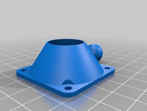 meine angepasste articulated ball joint Lüfter, printrbot+ 3d Drucker Zubehör 3d print model - Mito3D