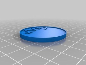 my customized coin chip try 3 coins badges 3d print model - Mito3D
