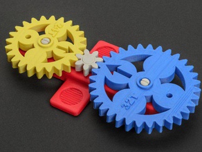 Mathematik-Zahnräder Klassenzimmer Lehrplan Bildung ZAHNRAD-Verhältnis lernen makerbotacademymath mechanisch ist Mitte der Schule Dampf Stamm - Spielzeug tvy 3d print model - Mito3D